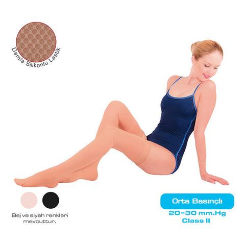 Long Thigh High Stockings (Closed Toe) V-904