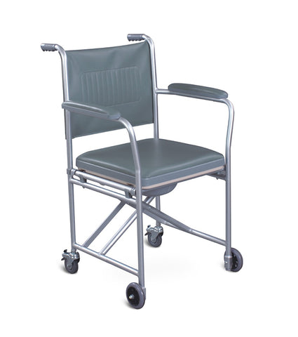 Foldable Chrome Commode Wheelchair FS8831L