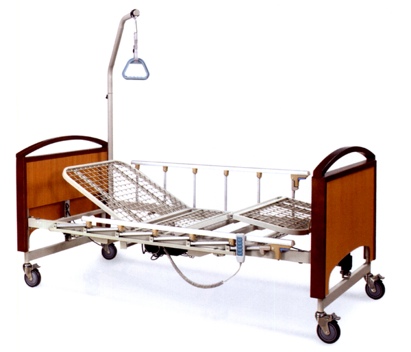 3-Function Electric Bed w/Metal Net & Removable Guardrail